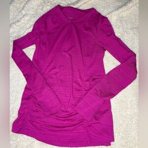 Athleta Vibrant Pink Long Sleeve Tee